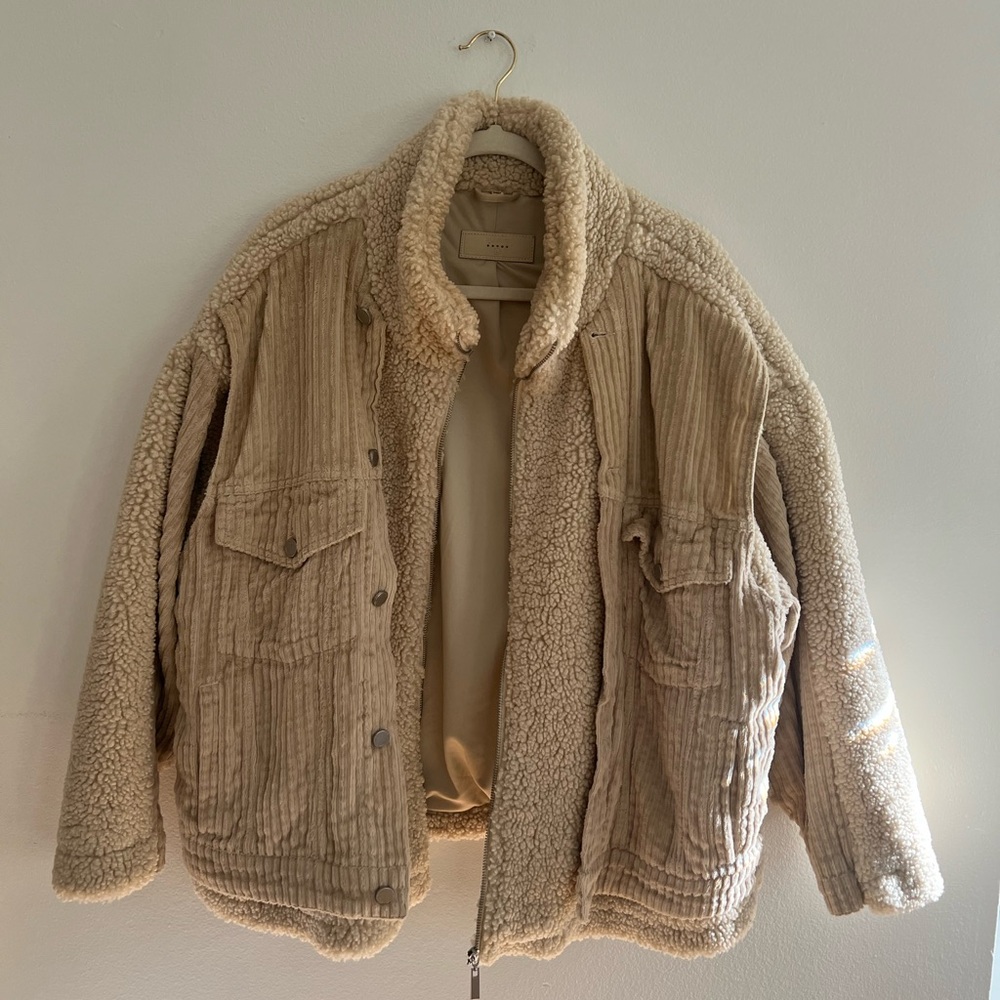 Blank NYC Cream Sherpa/Corduroy Lined Jacket